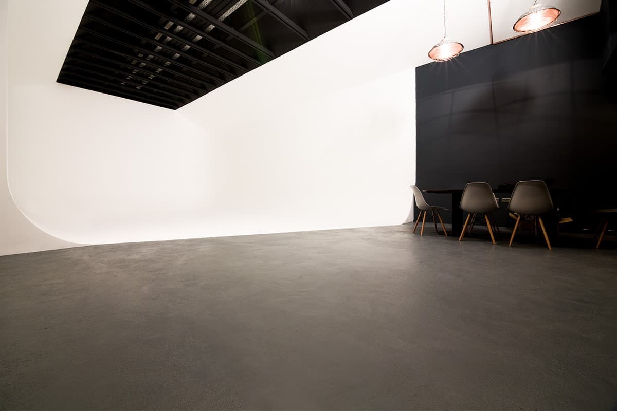 The Infinity Cove London white cyclorama studio at CTRL Clapton in Hackney